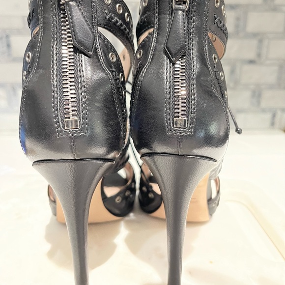 Miu Miu Black Lace Up Heels - Picture 3 of 6